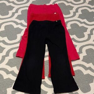 Baby Gap Knit Bootcut Pants Trio - Black, Red and Pink